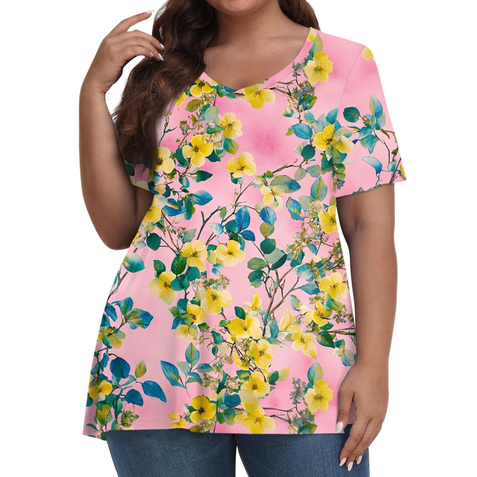 Women s Fashion Casual V-Neck Pullover Short Sleeve Large Size Printed T-Shirt Top XXL
Women s Fashion Casual V-Neck Pullover Short Sleeve Large Size Printed T-Shirt Top XXL