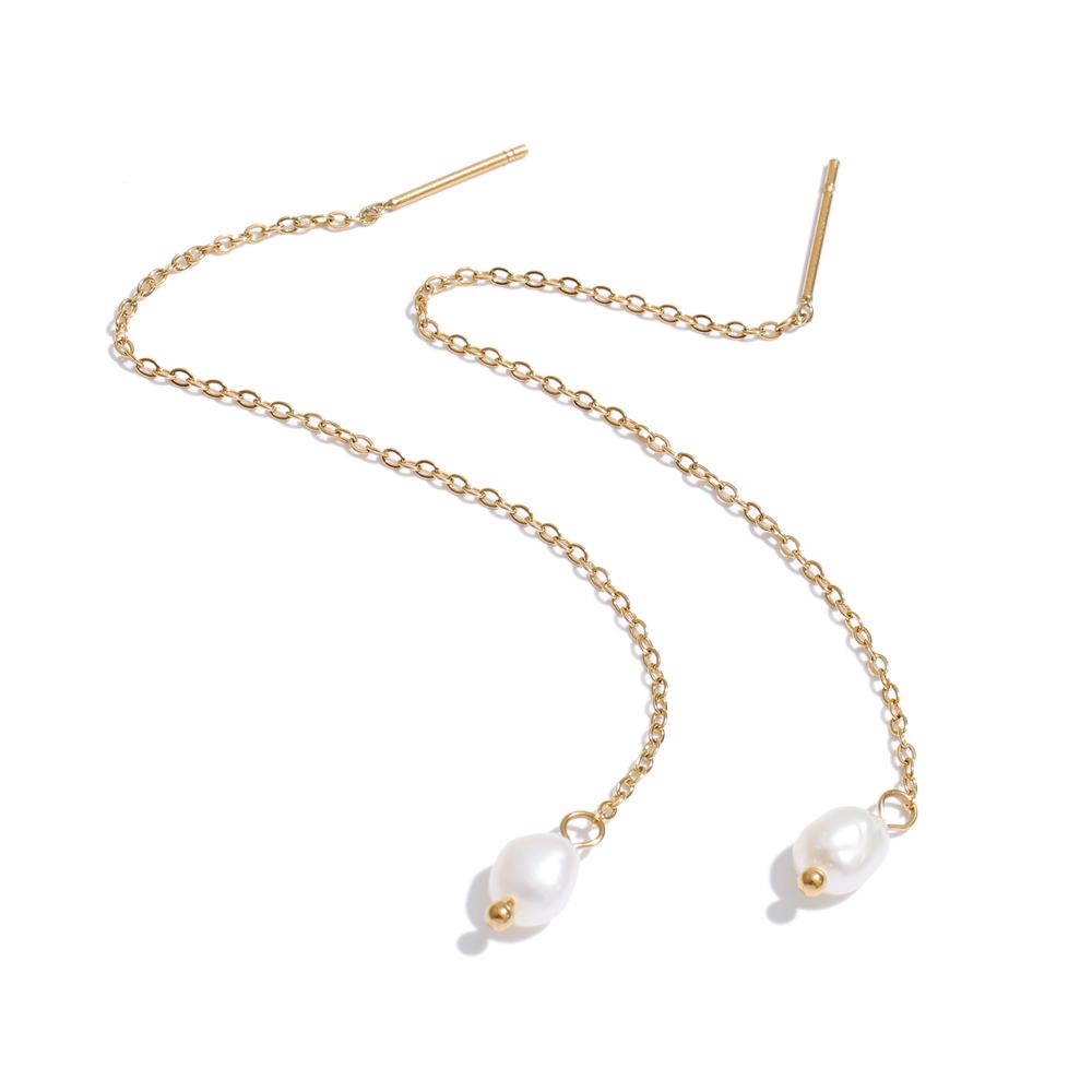 Yhpup Waterproof Stainless Steel Natural Pearls Drop Chain Long Hanging Earrings Temperament Popular Chic Korean Jewelry Gift
Yhpup Waterproof Stainless Steel Natural Pearls Drop Chain Long Hanging Earrings Temperament Popular Chic Korean Jewelry Gift