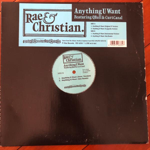 12inch Record RAE & CHRISTIAN - Anything U Want PLP6334 P-Vine Records 1998 Japan Dance & Electronica Used
12inch Record RAE & CHRISTIAN - Anything U Want PLP6334 P-Vine Records 1998 Japan Dance & Electronica Used