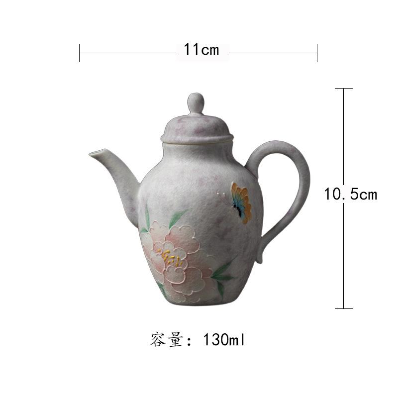 130ml Hand-painted Peony Teapot Boutique Tea Infuser Pot Household Tea Maker Kettle With Ball Hole Green Tea Tableware Craft
130ml Hand-painted Peony Teapot Boutique Tea Infuser Pot Household Tea Maker Kettle With Ball Hole Green Tea Tableware Craft