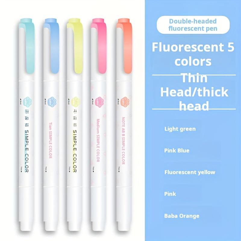 5 Colors Double Headed Highlighter Pen Set Fluorescent Drawing Markers Highlighters Pens Art Japanese Cute Pastel Stationery
5 Colors Double Headed Highlighter Pen Set Fluorescent Drawing Markers Highlighters Pens Art Japanese Cute Pastel Stationery