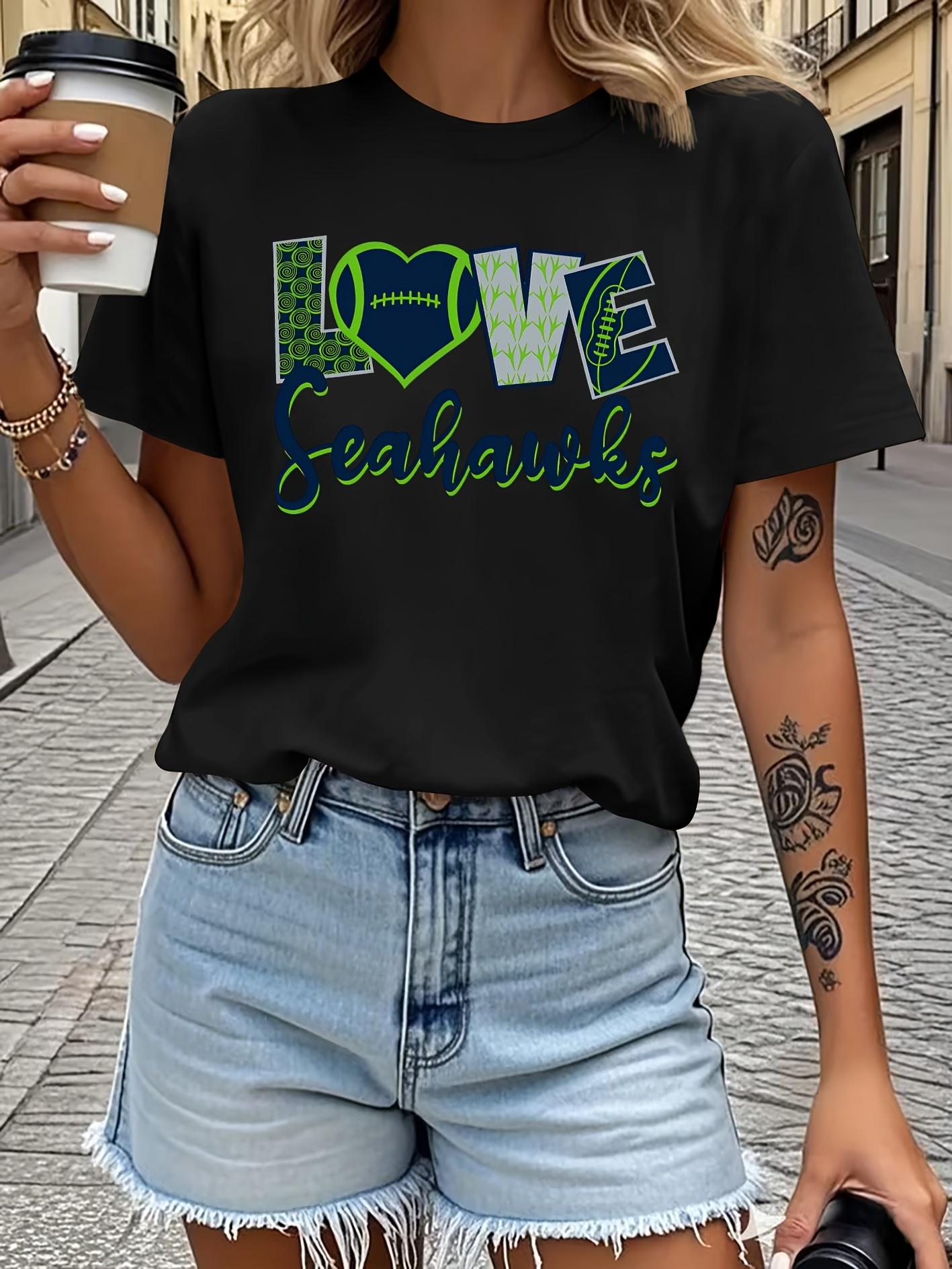 Seahawk Print Short-Sleeve T-Shirt - Loose Fit Crew Neck Casual Top with Seahawk, Machine Washable Suitable for - Wear 4XL чорний
Seahawk Print Short-Sleeve T-Shirt - Loose Fit Crew Neck Casual Top with Seahawk, Machine Washable Suitable for - Wear 4XL чорний