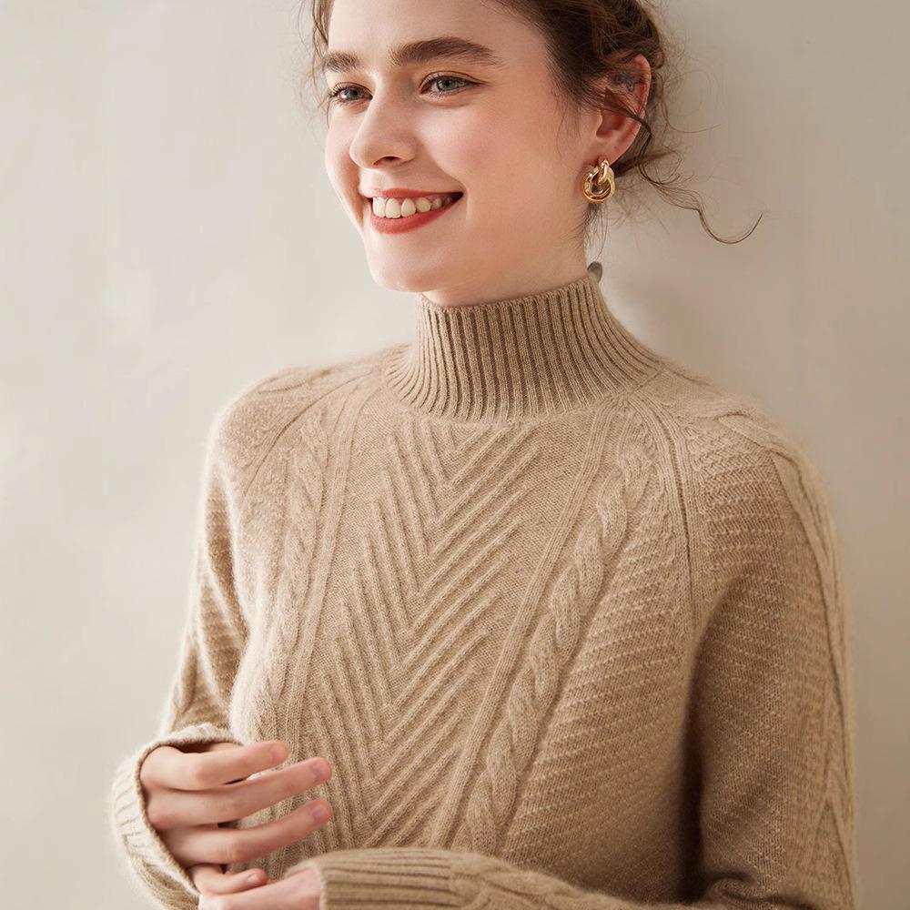 Women s Thickened Cashmere Sweater - Autumn/Winter, Half-High Neck, Twist Pattern Pullover, Casual Fashion. L 115-125 Jin
Women s Thickened Cashmere Sweater - Autumn/Winter, Half-High Neck, Twist Pattern Pullover, Casual Fashion. L 115-125 Jin