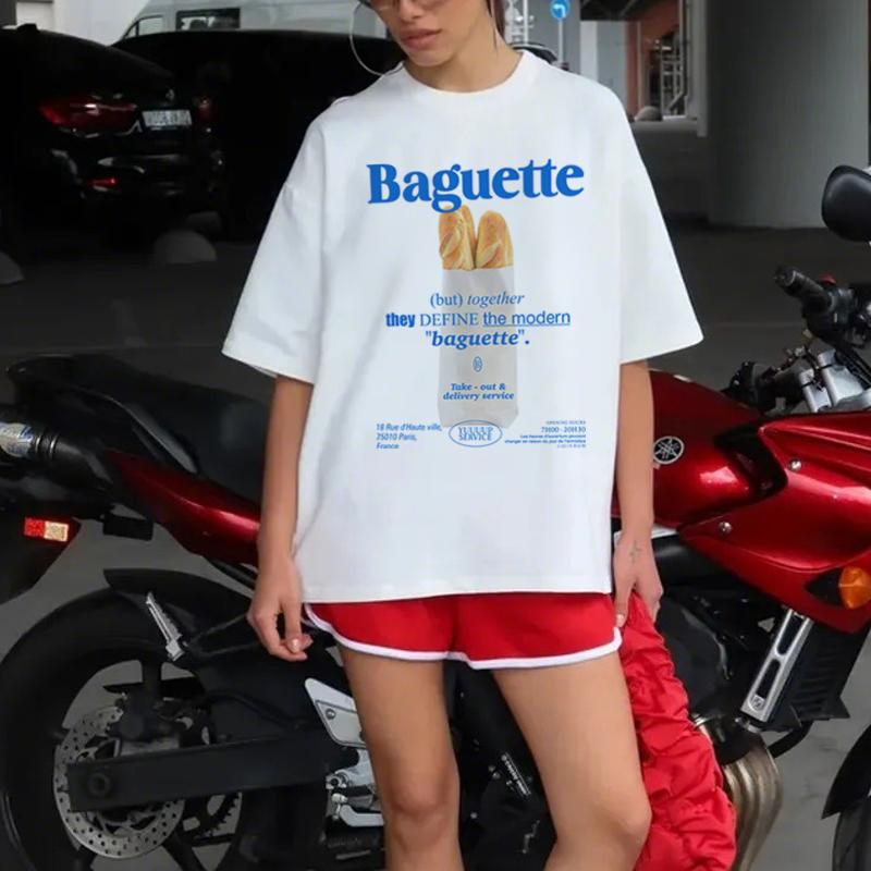 Cute Baguette Graphic Tee Vintage Short Sleeve Cotton TShirt Harajuku Streetwear Women T Shirt Y2k Aesthetic Unisex Fashion Top 2XL
Cute Baguette Graphic Tee Vintage Short Sleeve Cotton TShirt Harajuku Streetwear Women T Shirt Y2k Aesthetic Unisex Fashion Top 2XL