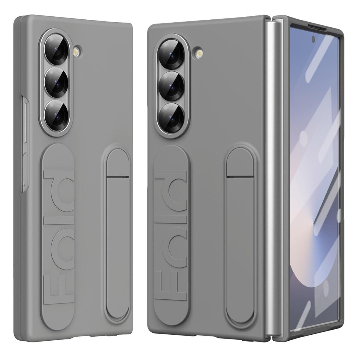 For Samsung Galaxy Z Fold6 5G Case Kickstand Wristband PC Phone Cover with Tempered Glass Film Grey
For Samsung Galaxy Z Fold6 5G Case Kickstand Wristband PC Phone Cover with Tempered Glass Film Grey