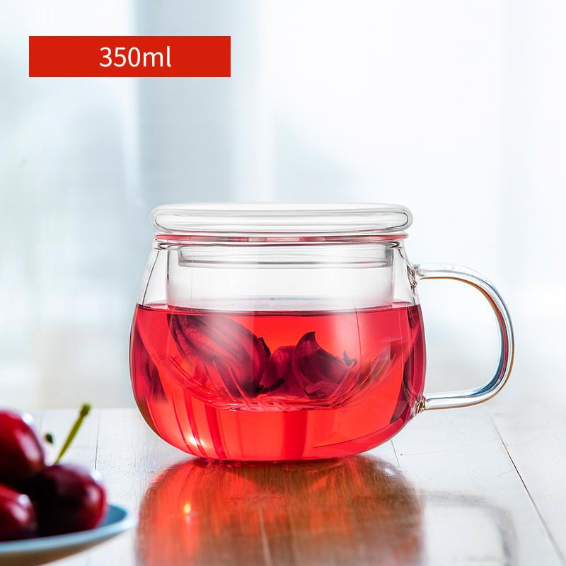 Цветочная чайная чашка с ручкой стеклянная офисная чашка для лимонада чайная чашка термостойкая чашка для чая с фильтром и крышкой чайная чашка с ароматом розы 350-700ml