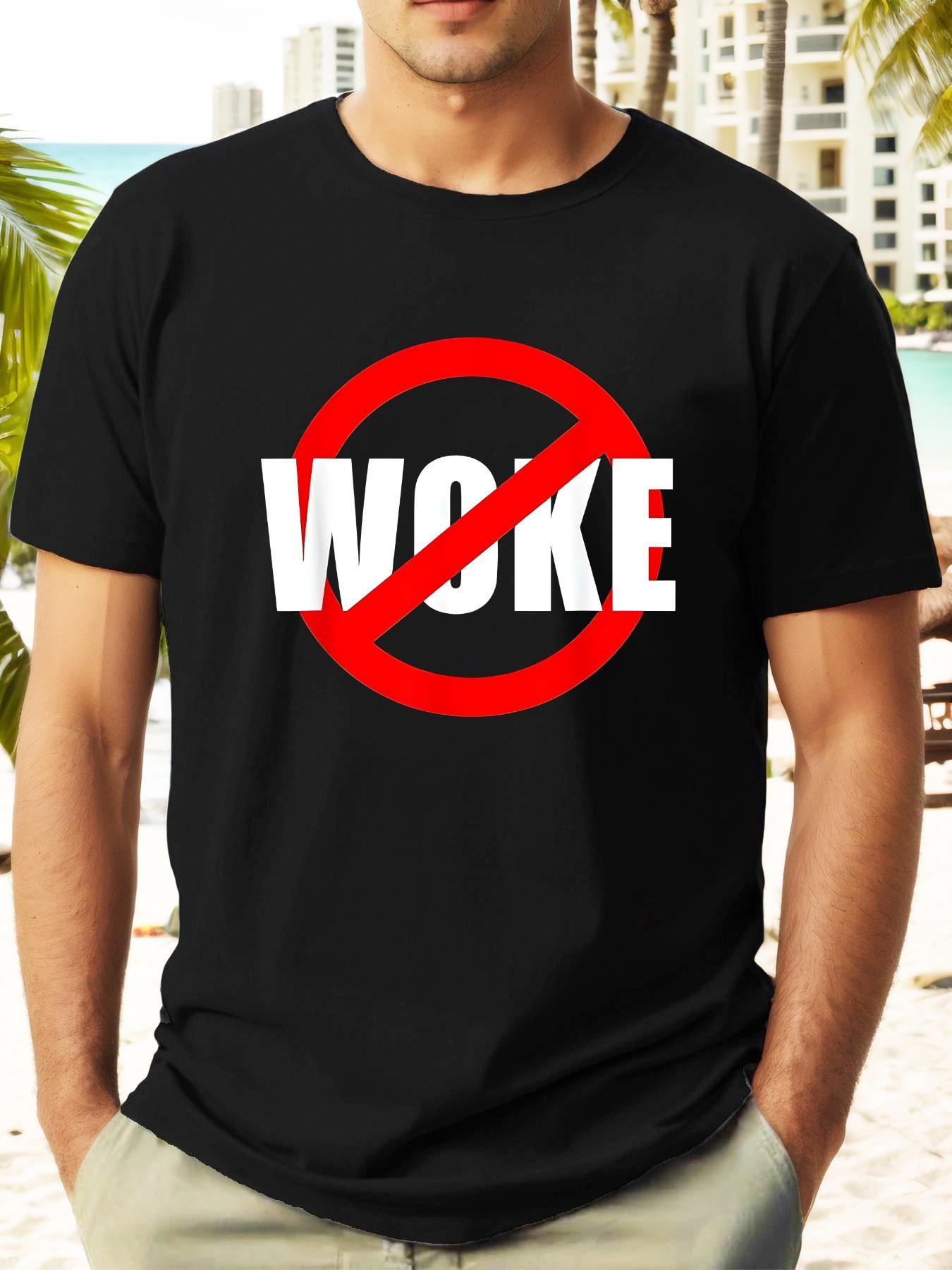Woke Graphic T-shirt - Red Circle with Line Through Woke Text S
Woke Graphic T-shirt - Red Circle with Line Through Woke Text S