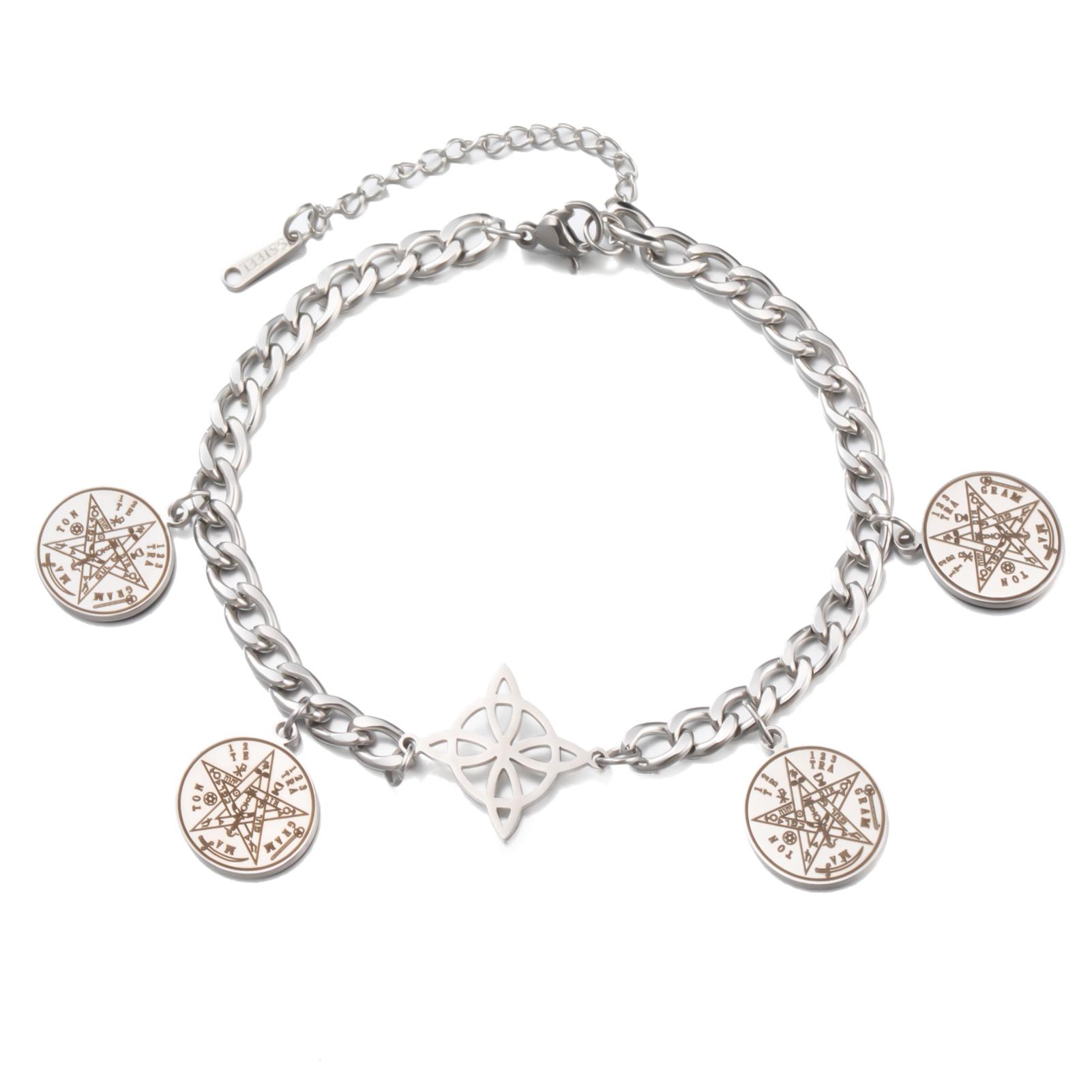 LIKGREAT Pentagram Bracelet Witch Knot Charm Gothic Witchy Y2K Jewelry for Women Stainless Steel Protection Amulet Party Gift
LIKGREAT Pentagram Bracelet Witch Knot Charm Gothic Witchy Y2K Jewelry for Women Stainless Steel Protection Amulet Party Gift