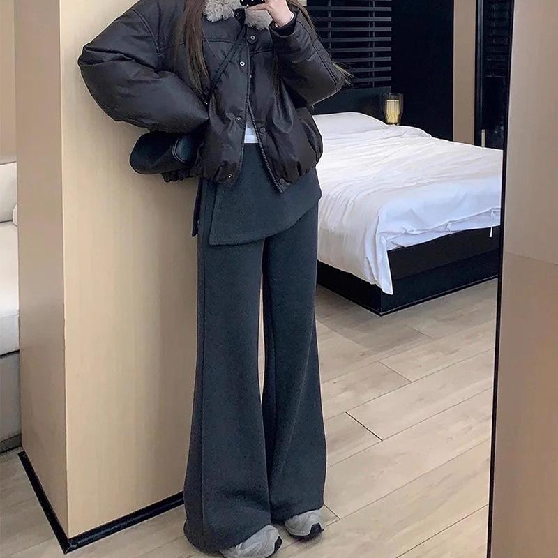 Gray Faux Two-Piece High Waist Harem Sweatpants for Women - Petite, Layered Micro-Flare, Thickened for Spring, Autumn, Winter 2025. Extra Large сірий колір
Gray Faux Two-Piece High Waist Harem Sweatpants for Women - Petite, Layered Micro-Flare, Thickened for Spring, Autumn, Winter 2025. Extra Large сірий колір