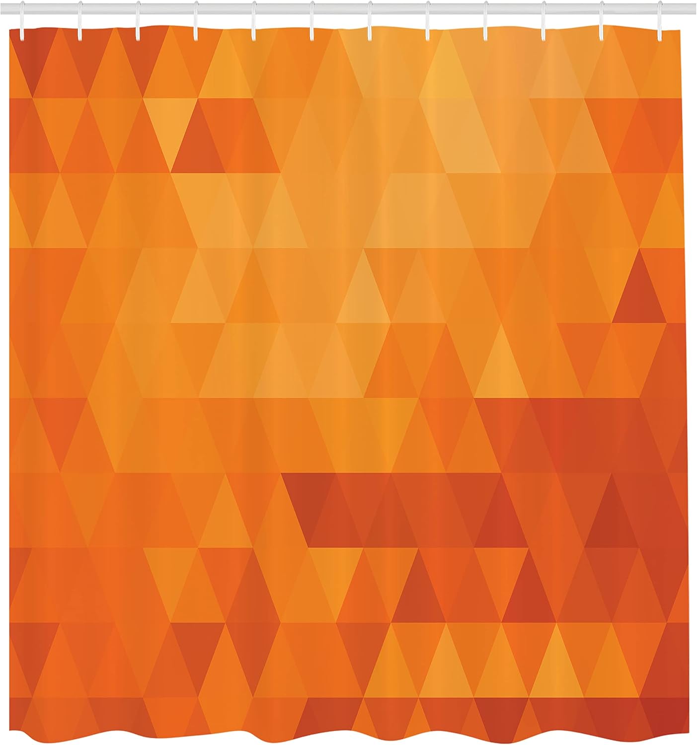 Orange Shower Curtain, Triangle Mosaic Shapes And Patterns With Abstract Pixel Effect Photo Background Cloth Fabric, F W60H190(CM)-1 Pcs
Orange Shower Curtain, Triangle Mosaic Shapes And Patterns With Abstract Pixel Effect Photo Background Cloth Fabric, F W60H190(CM)-1 Pcs