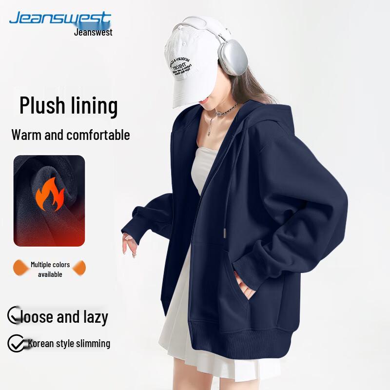 JEANSWEST Women s Fleece-Lined Hooded Zip-Up Sweatshirt 2XL
JEANSWEST Women s Fleece-Lined Hooded Zip-Up Sweatshirt 2XL