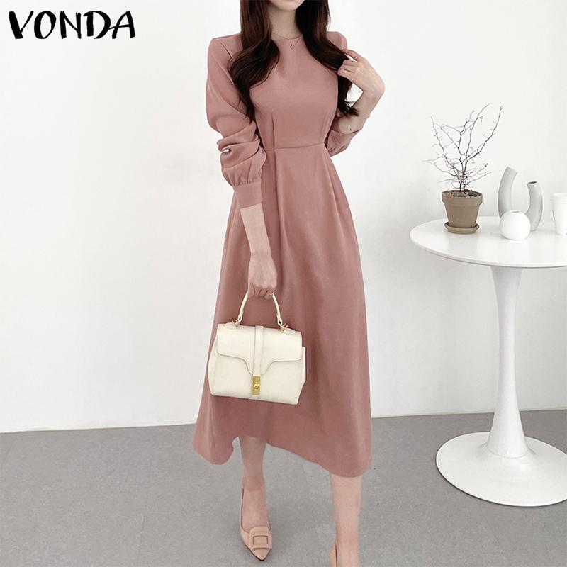 Однотонное длинное платье VONDA с пышными рукавами — весенняя модная женская одежда
Однотонное длинное платье VONDA с пышными рукавами — весенняя модная женская одежда