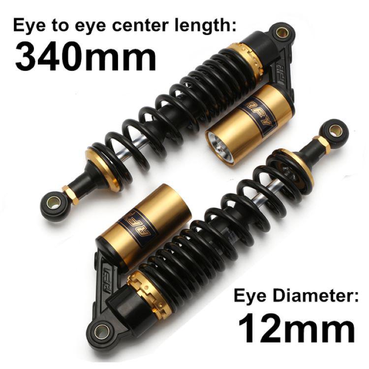 RFY340mm Thickened Shock Absorber for CX500 CB400F ATV Off-road Vehicles Red with Black Ends 340mm
RFY340mm Thickened Shock Absorber for CX500 CB400F ATV Off-road Vehicles Red with Black Ends 340mm
