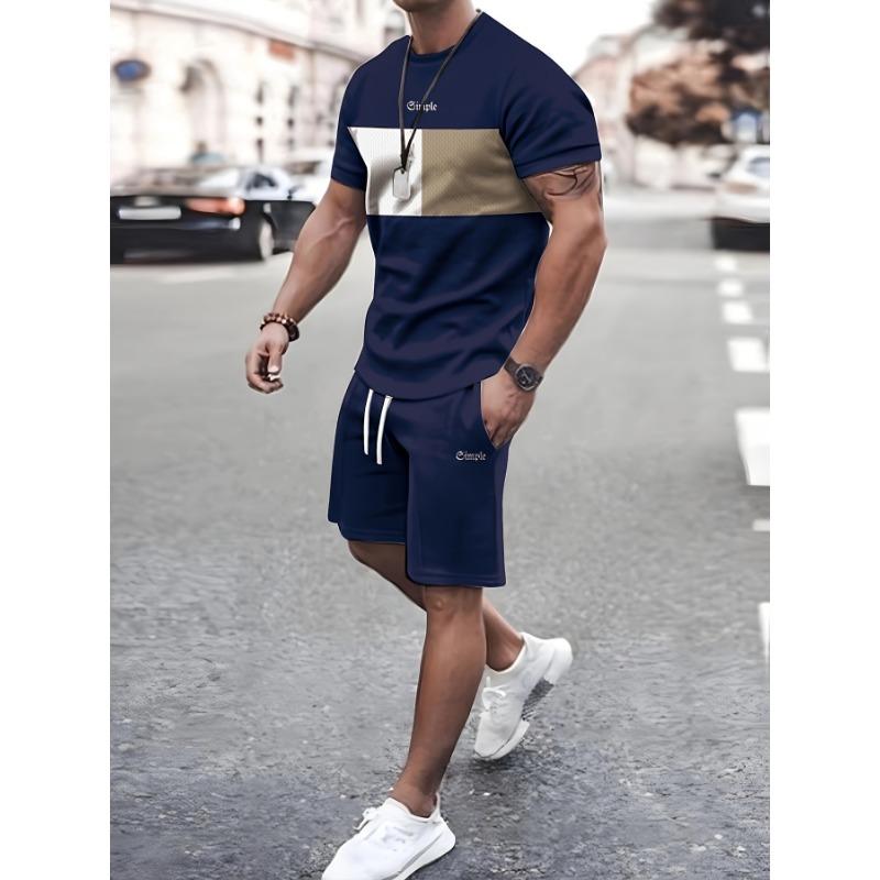 Letter and Stripe Print, Men s 2-piece Set, Comfortable T-shirt and Casual Drawstring Shorts Summer Set Men s Wear XL
Letter and Stripe Print, Men s 2-piece Set, Comfortable T-shirt and Casual Drawstring Shorts Summer Set Men s Wear XL