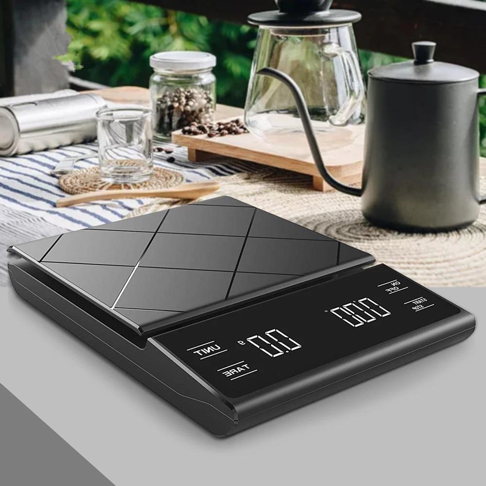 with Timer Electronic Scale Oz/Ib/g Kitchen Food Scale New Coffee Scale Kitchen Gadgets Black-Battery Version
with Timer Electronic Scale Oz/Ib/g Kitchen Food Scale New Coffee Scale Kitchen Gadgets Black-Battery Version