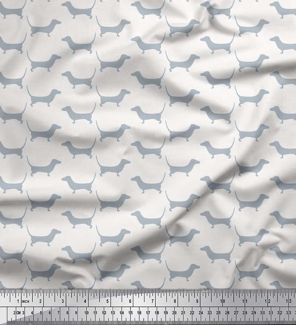 Тканина Soimoi Japan Crepe Satin Тканина такса собака принт на метр 42 дюйма 42 Inch Wide - Poly Crepe білий
Тканина Soimoi Japan Crepe Satin Тканина такса собака принт на метр 42 дюйма 42 Inch Wide - Poly Crepe білий