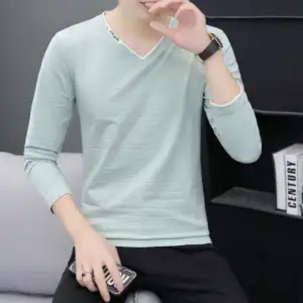 Autumn Winter Fashion Korean Simple Temperament T-shirt Man Long Sleeve Cotton V-neck Solid Color Top Pullover Casual Streetwear L білий
Autumn Winter Fashion Korean Simple Temperament T-shirt Man Long Sleeve Cotton V-neck Solid Color Top Pullover Casual Streetwear L білий