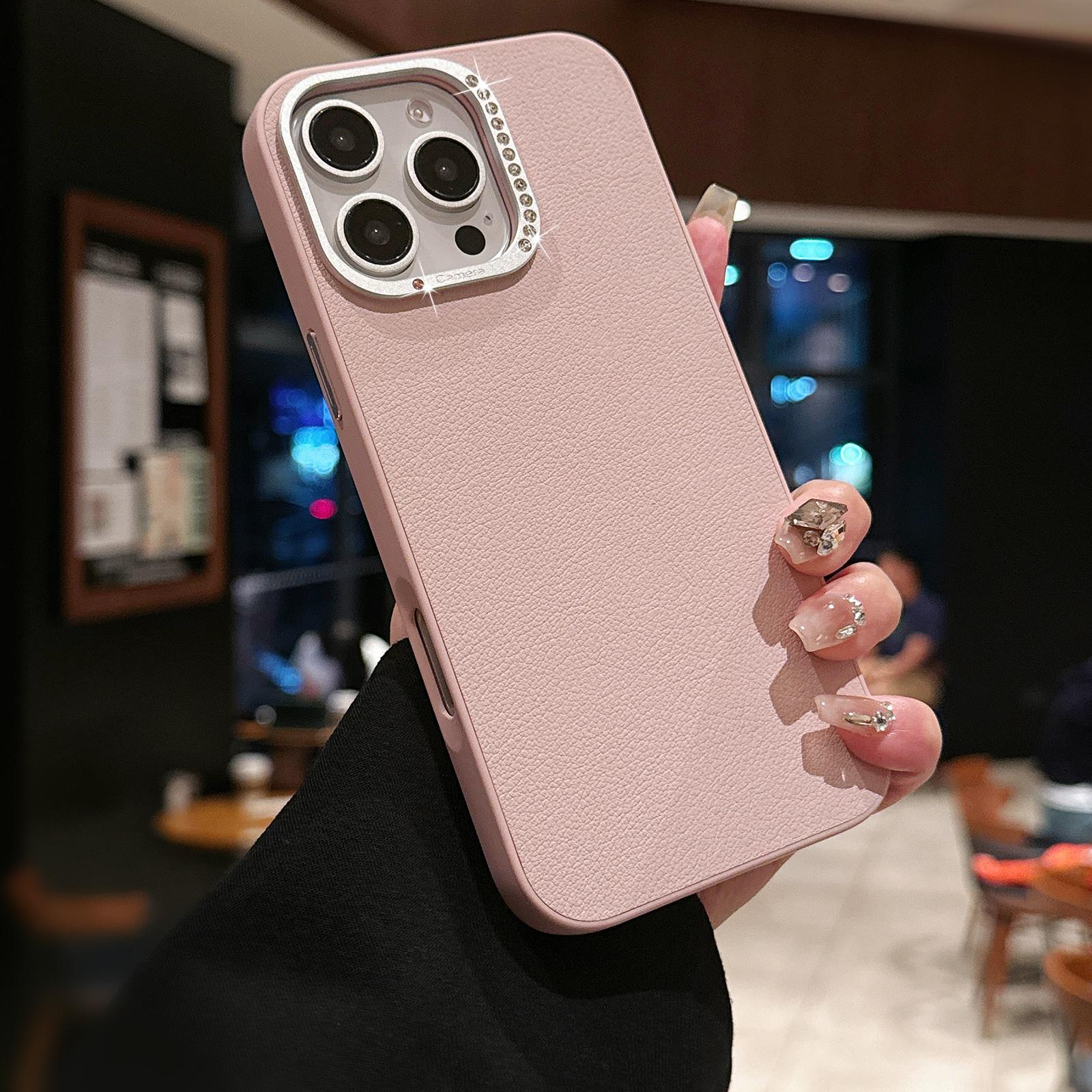 For iPhone 16 Pro Max Case Rhinestone Decor Lens Frame Leather+PC Phone Cover Pink
For iPhone 16 Pro Max Case Rhinestone Decor Lens Frame Leather+PC Phone Cover Pink