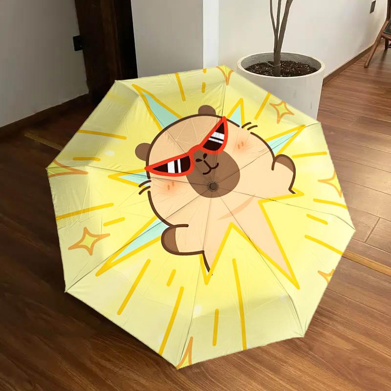 1pc Cartoon Capybara Automatic Folding Umbrella, Portable Collapsible Design, 8-Rib Iron Frame, Outdoor Accessory yy250905063
1pc Cartoon Capybara Automatic Folding Umbrella, Portable Collapsible Design, 8-Rib Iron Frame, Outdoor Accessory yy250905063