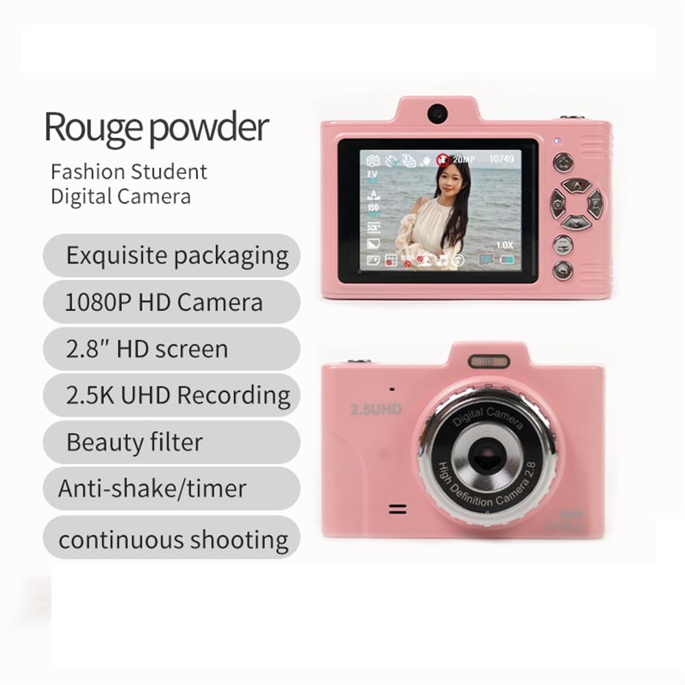 H8S 2.8 Inch Digital Camera HD Dual Lens Video Recording CCD Camera with 64G TF Card+Card Reader White
H8S 2.8 Inch Digital Camera HD Dual Lens Video Recording CCD Camera with 64G TF Card+Card Reader White