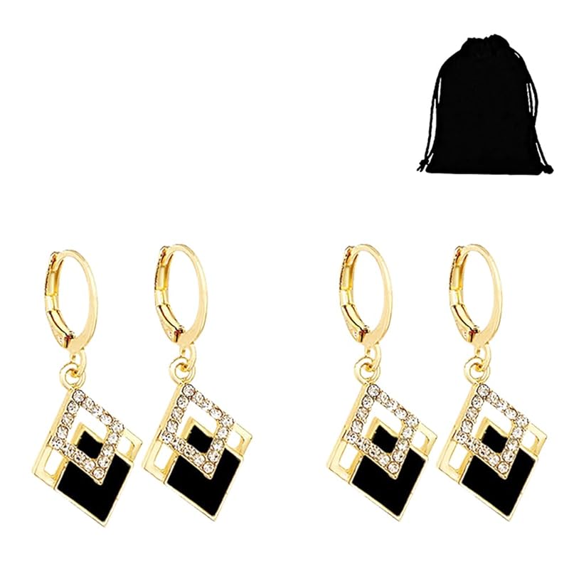Zoomers earrings rhombus black gold Teardrop type set of 2 sway plating cute Popularity South Korea fashion accessories jewelry ladies OL simple
Zoomers earrings rhombus black gold Teardrop type set of 2 sway plating cute Popularity South Korea fashion accessories jewelry ladies OL simple