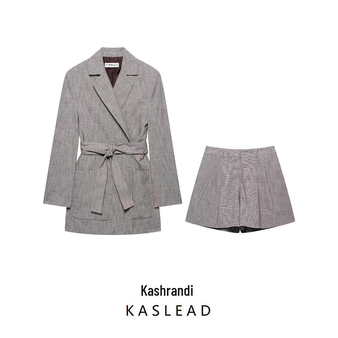 Women s Spring 2025 Belted Suit Jacket and Shorts - European/American Style Extra Small
Women s Spring 2025 Belted Suit Jacket and Shorts - European/American Style Extra Small