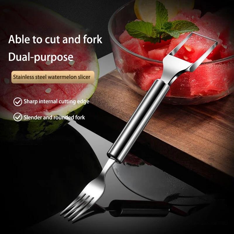 Summer Stainless Steel Watermelon Cutting Tool Functional Watermelon Fork Slicer Slicing Tool Fruit Fork Kitchen Gadgets 1pc
Summer Stainless Steel Watermelon Cutting Tool Functional Watermelon Fork Slicer Slicing Tool Fruit Fork Kitchen Gadgets 1pc