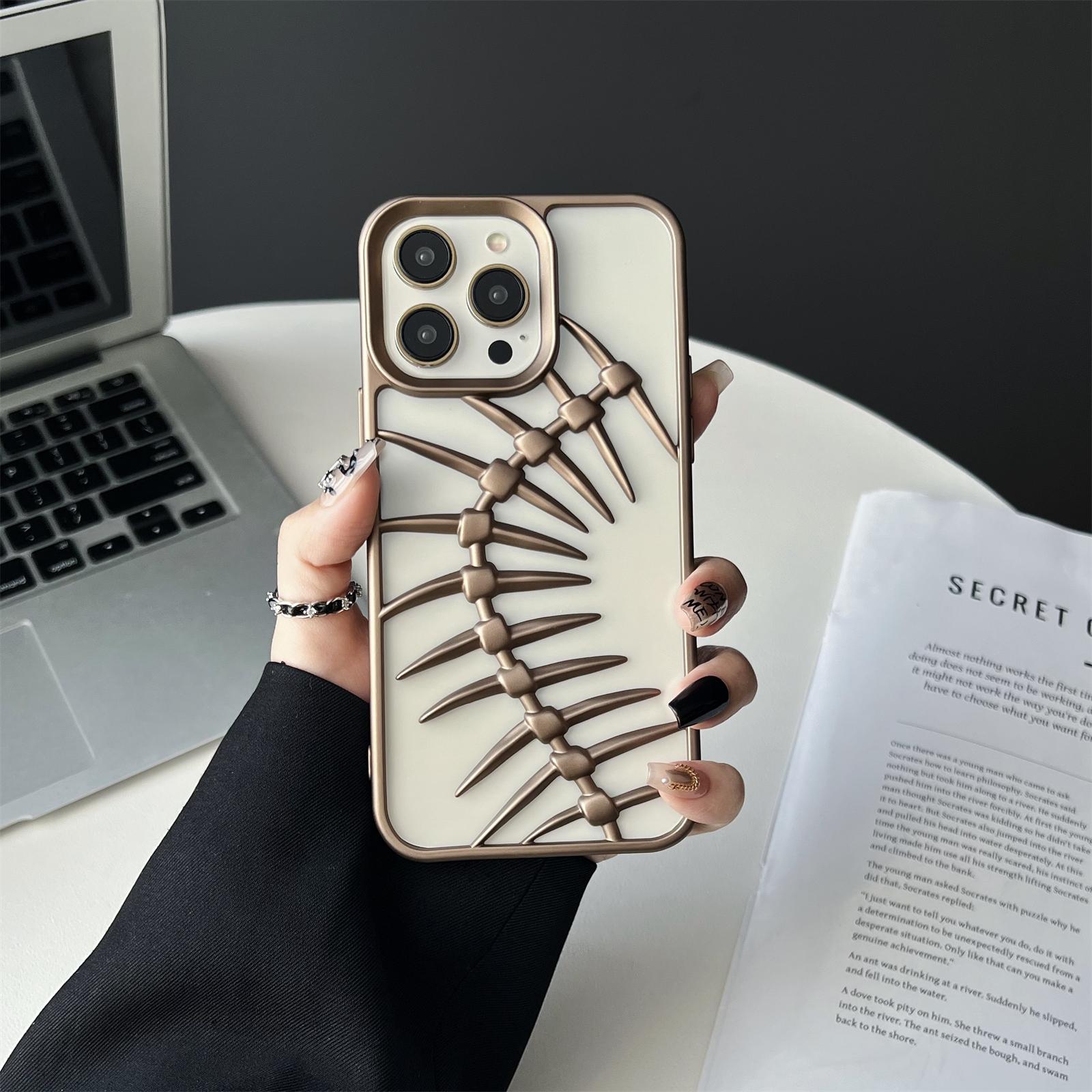 For iPhone 16 Pro Max Case Matte TPU Phone Shell Hollow Heat Dissipation Fish Bone Design B
For iPhone 16 Pro Max Case Matte TPU Phone Shell Hollow Heat Dissipation Fish Bone Design B