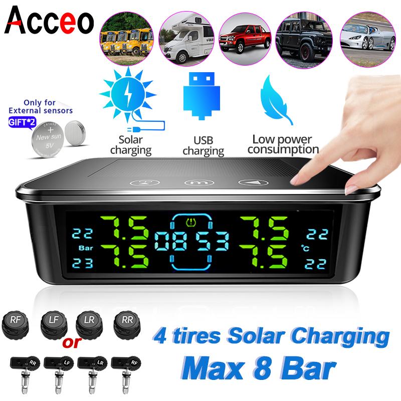Solar TPMS Tire Pressure Monitor System Low Pressure And High Temperature Alarm LCD Display Easy Installation For Cars SUVs Navigation /Dvd Upgraded
Solar TPMS Tire Pressure Monitor System Low Pressure And High Temperature Alarm LCD Display Easy Installation For Cars SUVs Navigation /Dvd Upgraded