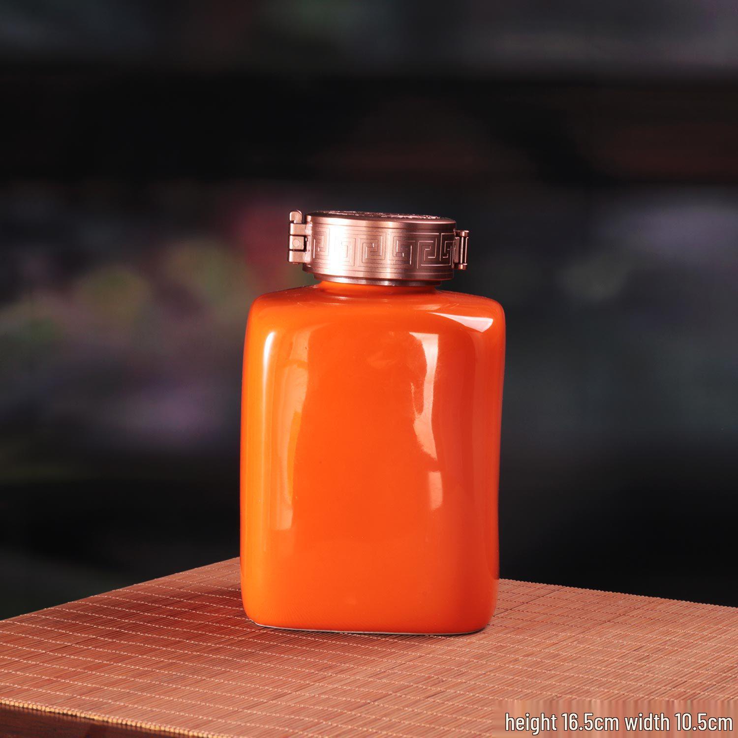 Square Ceramic Orange Wine Pot, Sealed Decorative Ornament Jar, 1.8 Jin Capacity.
Square Ceramic Orange Wine Pot, Sealed Decorative Ornament Jar, 1.8 Jin Capacity.