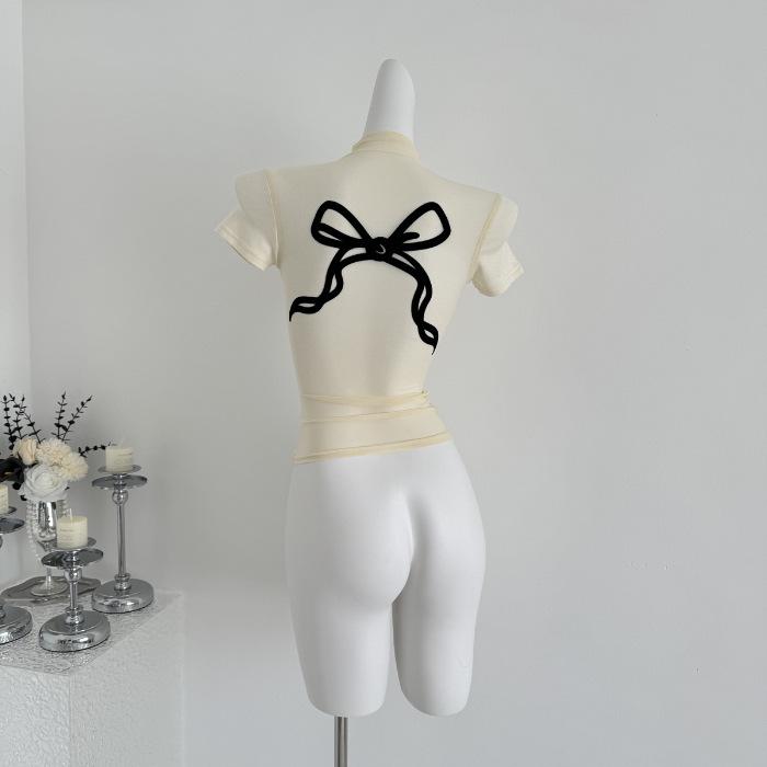 Summer 2025 Women s Retro Hot Girl Short Sleeve Bow T-Shirt Medium абрикосовий
Summer 2025 Women s Retro Hot Girl Short Sleeve Bow T-Shirt Medium абрикосовий