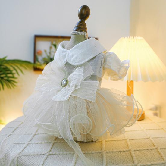 Yousheng Dog Princess Dress Breathable Bowtie Wedding Pet Apparel Spring Summer Tulle Dress with Snap-Button for Small Medium Dogs
Yousheng Dog Princess Dress Breathable Bowtie Wedding Pet Apparel Spring Summer Tulle Dress with Snap-Button for Small Medium Dogs