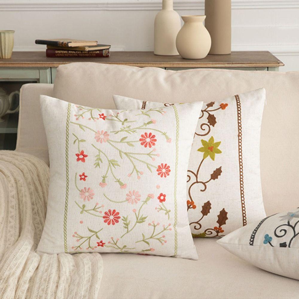 INS Style Pillow Cover Cotton Linen Cushion Cover Embroidered Floral Throw Pillowcase Sofa/Bed
INS Style Pillow Cover Cotton Linen Cushion Cover Embroidered Floral Throw Pillowcase Sofa/Bed