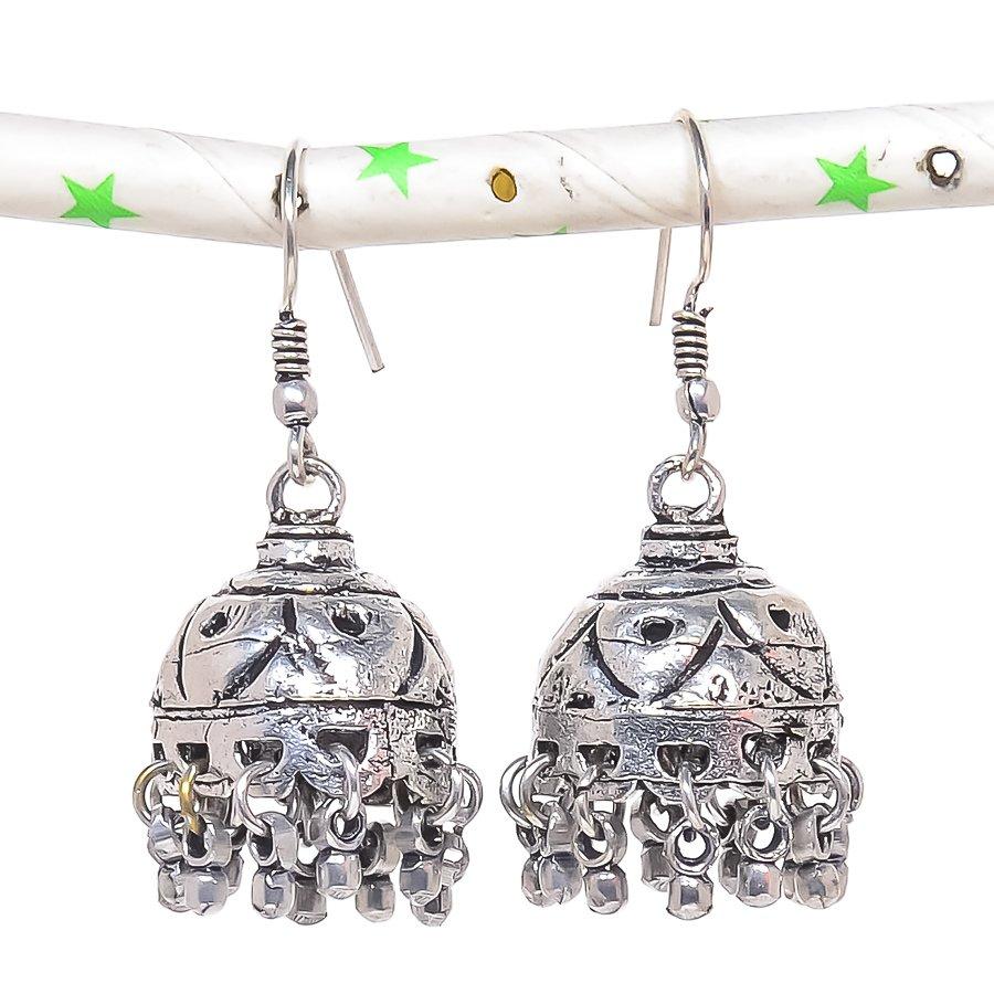 Натуральные индийские серьги Jhumki с драгоценным камнем, серебряные серьги в племенном стиле Бали, 1,77 дюйма, v6o39
Натуральные индийские серьги Jhumki с драгоценным камнем, серебряные серьги в племенном стиле Бали, 1,77 дюйма, v6o39