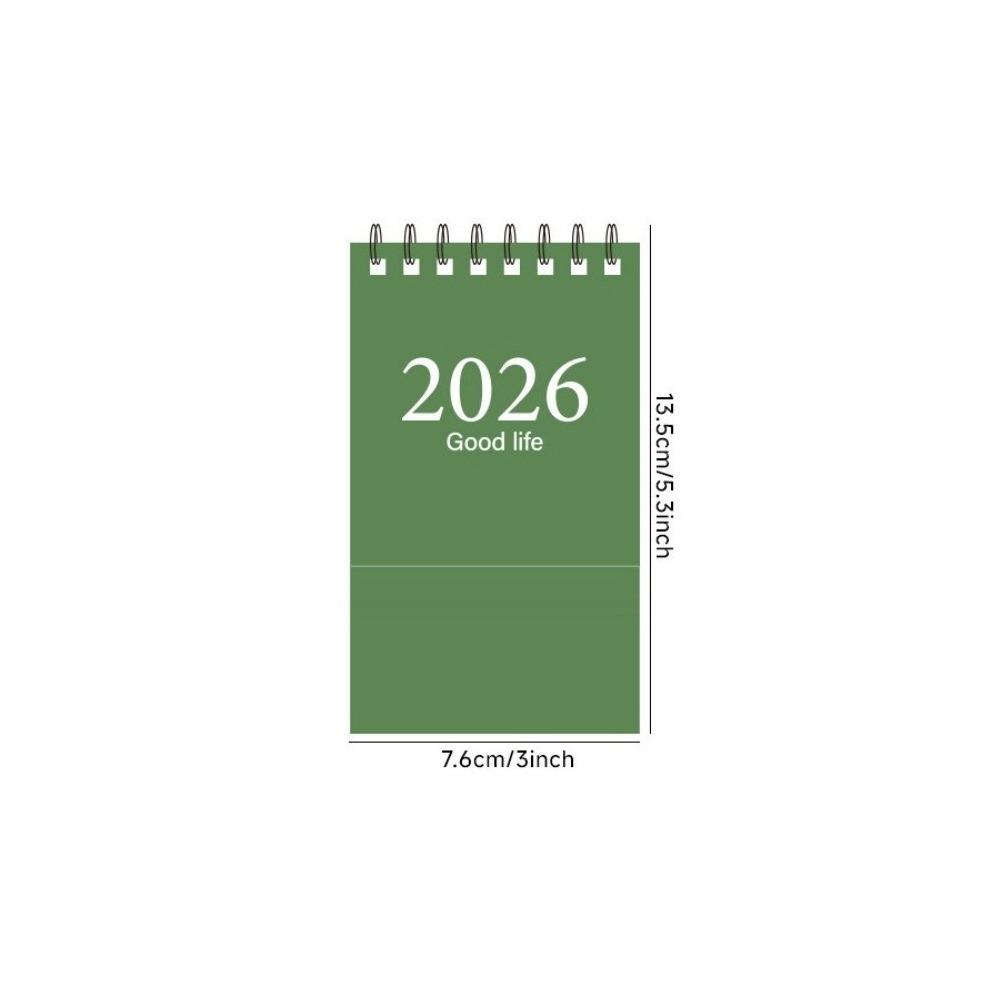 Портативный календарь 2026 Мини-планировщик Креативный настольный календарь Настольное украшение зелёный
Портативный календарь 2026 Мини-планировщик Креативный настольный календарь Настольное украшение зелёный