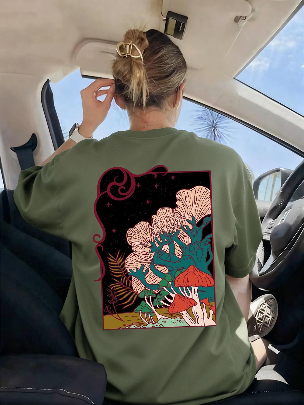 Garden Mushrooms Prints TShirts Women Summer AllMatch Short Sleeve Tops ONeck Soft T Shirts Basics Comfortable Womans Clothes S
Garden Mushrooms Prints TShirts Women Summer AllMatch Short Sleeve Tops ONeck Soft T Shirts Basics Comfortable Womans Clothes S