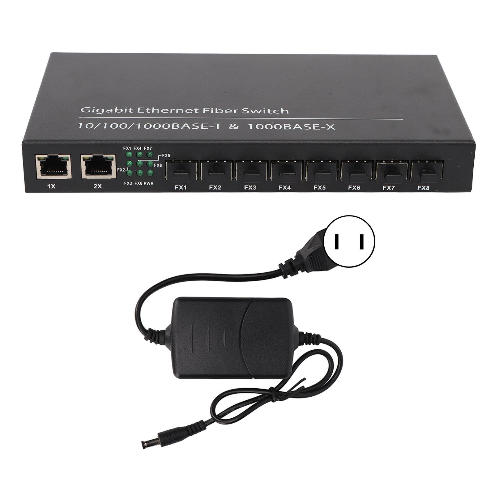 Гігабітний Ethernet оптоволоконний комутатор 8 оптичних портів 2 електричні порти до 120 км порт RJ45 SFP оптоволоконний EU Plug
Гігабітний Ethernet оптоволоконний комутатор 8 оптичних портів 2 електричні порти до 120 км порт RJ45 SFP оптоволоконний EU Plug