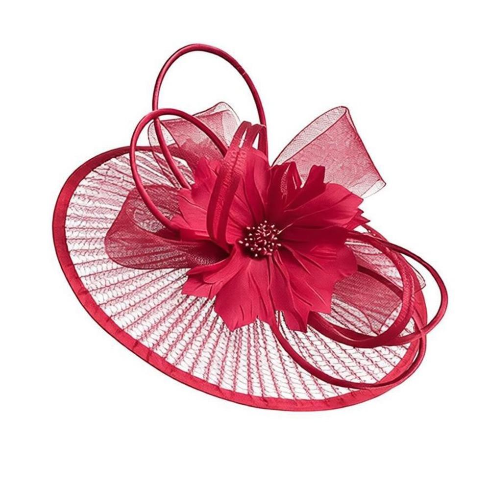 Women s Headpiece Hairpiece Mesh Flower Headband Elegant Vintage Flower Fascinator Mesh Veil Hat Floral Headwear Wedding Events темно-червоний колір
Women s Headpiece Hairpiece Mesh Flower Headband Elegant Vintage Flower Fascinator Mesh Veil Hat Floral Headwear Wedding Events темно-червоний колір