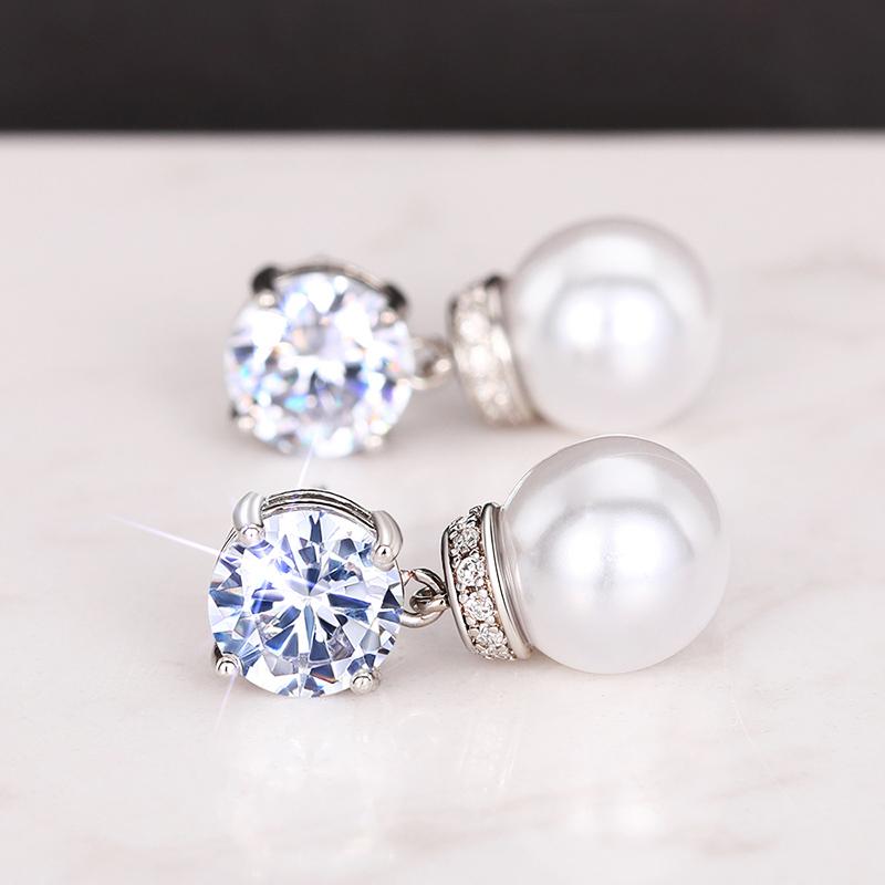 Huitan Simple Elegant Women s Imitation Pearl Drop Earrings Copper Color Sparkling CZ Aesthetic Female Earrings Fashion Zircon
Huitan Simple Elegant Women s Imitation Pearl Drop Earrings Copper Color Sparkling CZ Aesthetic Female Earrings Fashion Zircon