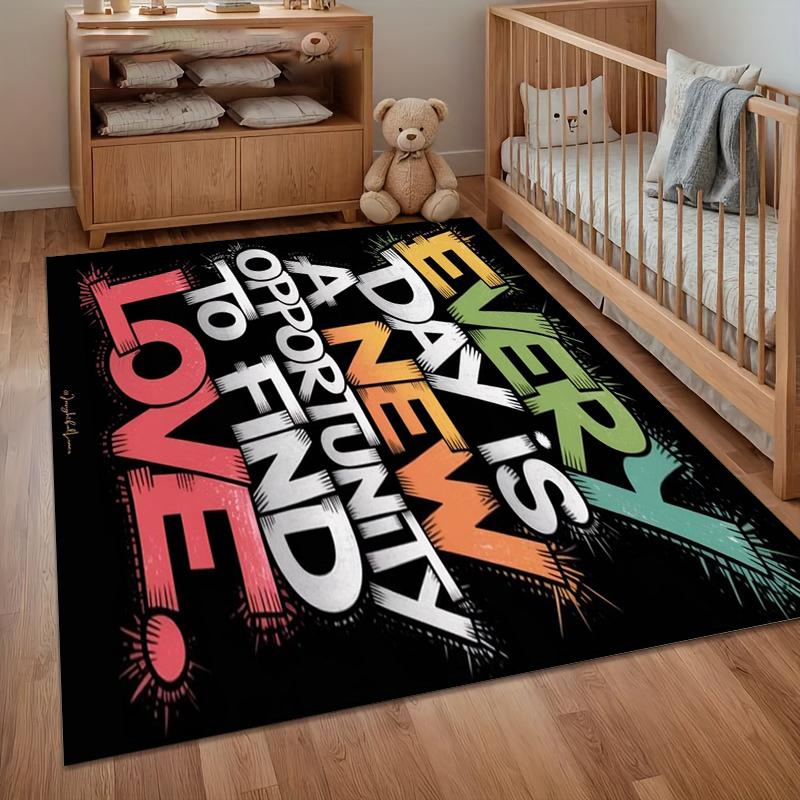 Area Rug Non Slip Inspirational Slogan Every Day Is A New Opportunity To Find Love Floor Mat for Nursery Bedroom Home Decor 40cm x 60cm
Area Rug Non Slip Inspirational Slogan Every Day Is A New Opportunity To Find Love Floor Mat for Nursery Bedroom Home Decor 40cm x 60cm