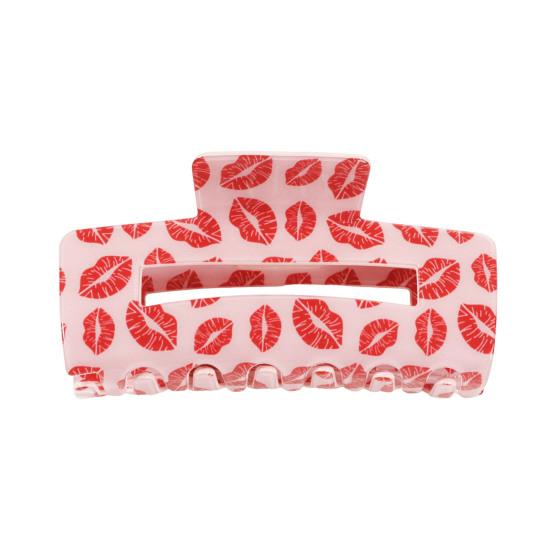 Hair Claw Pink Letter Pattern Hollow Rectangle Shape Back Head Shower Clip Medium Size Shark Hair Claw Versatile Hair Accessory A
Hair Claw Pink Letter Pattern Hollow Rectangle Shape Back Head Shower Clip Medium Size Shark Hair Claw Versatile Hair Accessory A