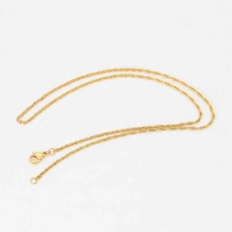 European and American cross-border stainless steel 24k color necklace, simple daily lobster buckle plain chain with chain necklace jewelry for women
European and American cross-border stainless steel 24k color necklace, simple daily lobster buckle plain chain with chain necklace jewelry for women