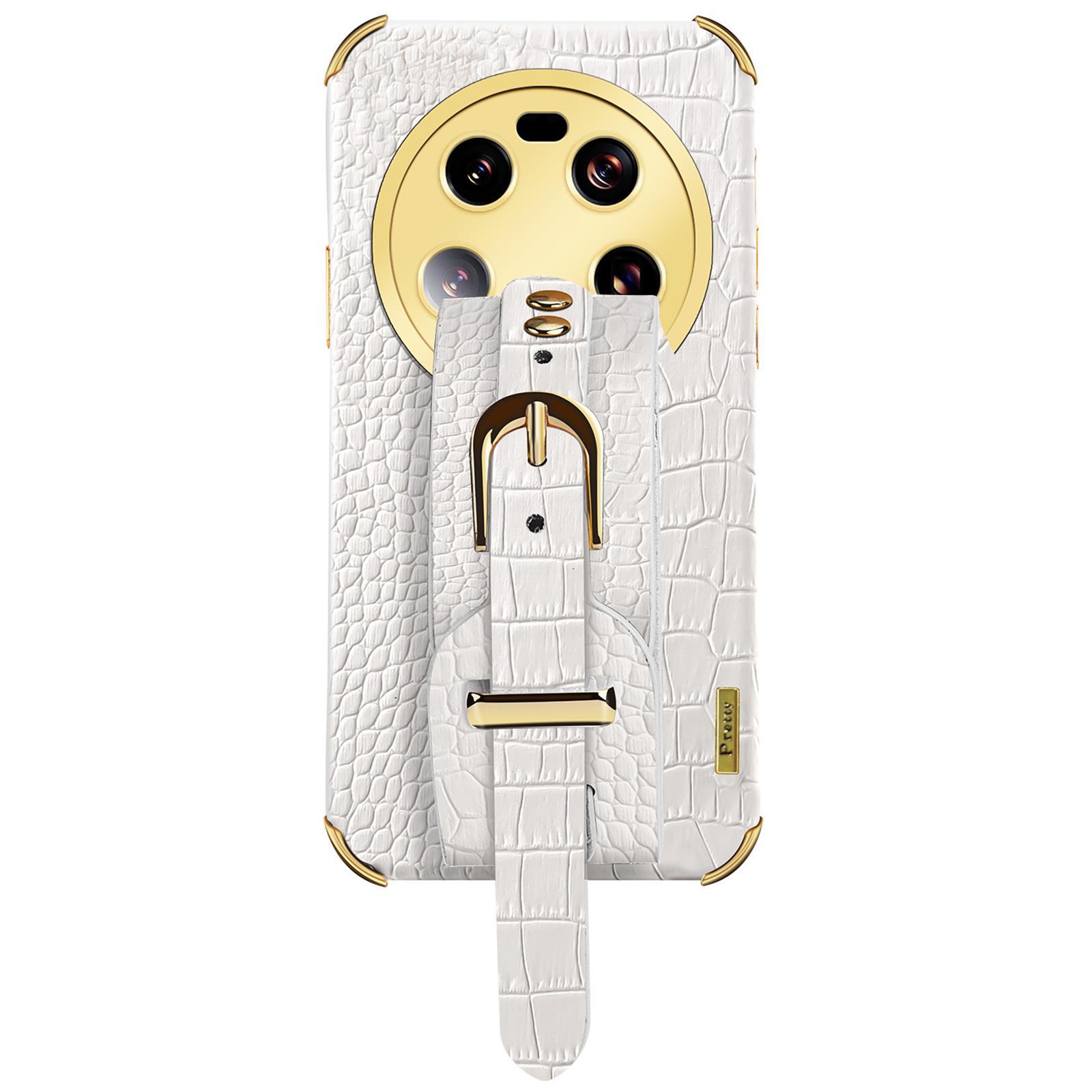 For Xiaomi 13 Ultra Electroplating Phone Case PU Leather Coated TPU Cover with Wristband Kickstand White
For Xiaomi 13 Ultra Electroplating Phone Case PU Leather Coated TPU Cover with Wristband Kickstand White