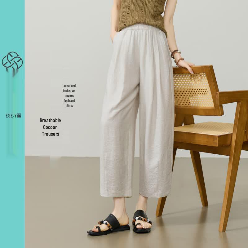 ESE-Y Women s Cropped Harem Linen Wide-Leg Pants 31
ESE-Y Women s Cropped Harem Linen Wide-Leg Pants 31