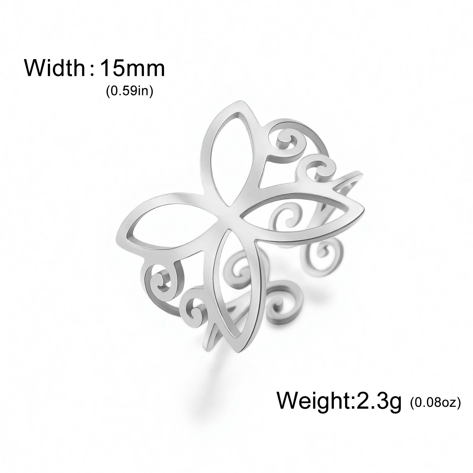 Cazador Flower Filigree Rings Stainless Steel Aesthetic Open Finger Rings for Women Jewelry Mother s Day Gift New Waterproof Adjustable серебряный
Cazador Flower Filigree Rings Stainless Steel Aesthetic Open Finger Rings for Women Jewelry Mother s Day Gift New Waterproof Adjustable серебряный