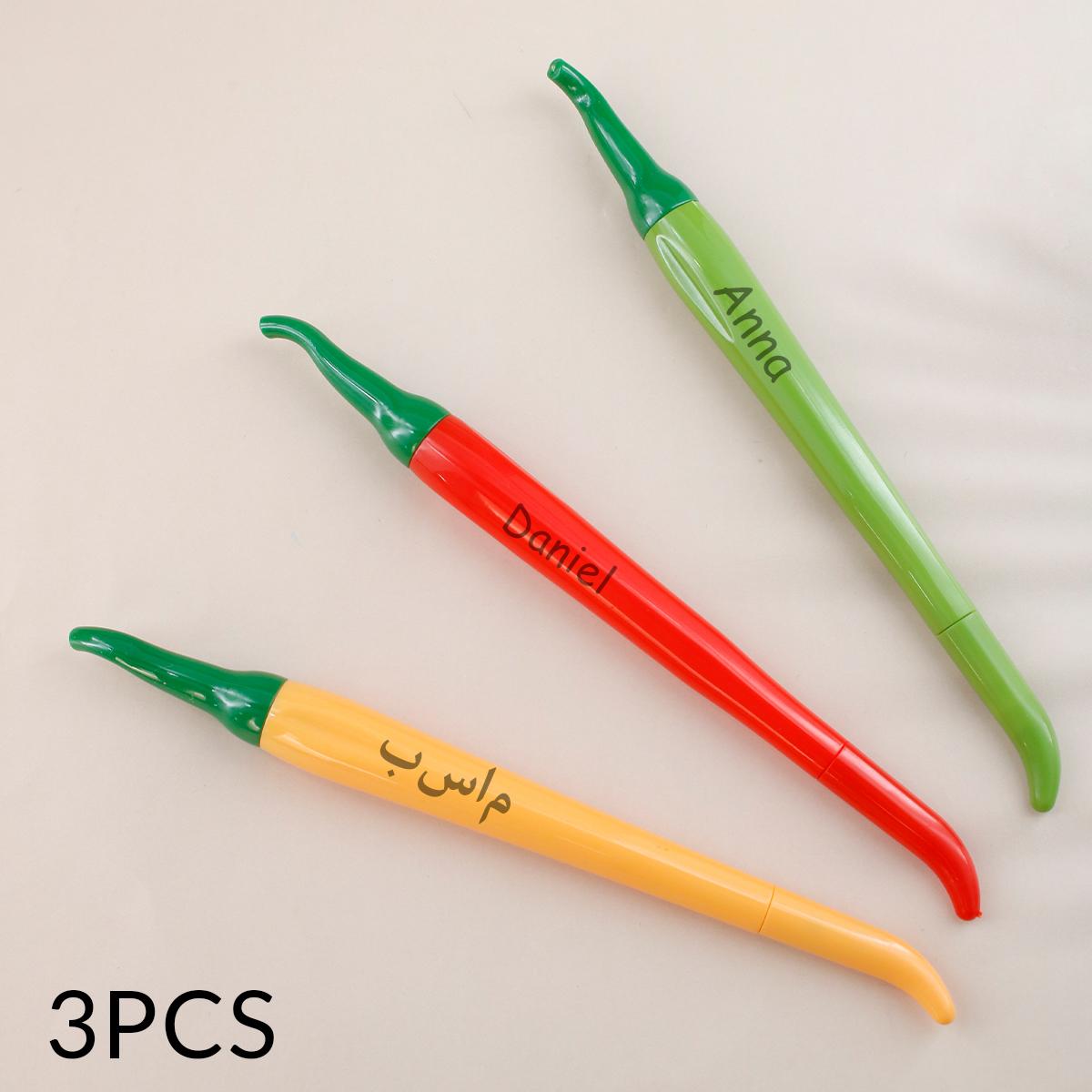Custom Realistic Chili Pepper Ballpoint Pen Gift, Cute Red Green Yellow Chili Shaped Pen For Writing And Signing, 3pcs жовтий/зелений
Custom Realistic Chili Pepper Ballpoint Pen Gift, Cute Red Green Yellow Chili Shaped Pen For Writing And Signing, 3pcs жовтий/зелений