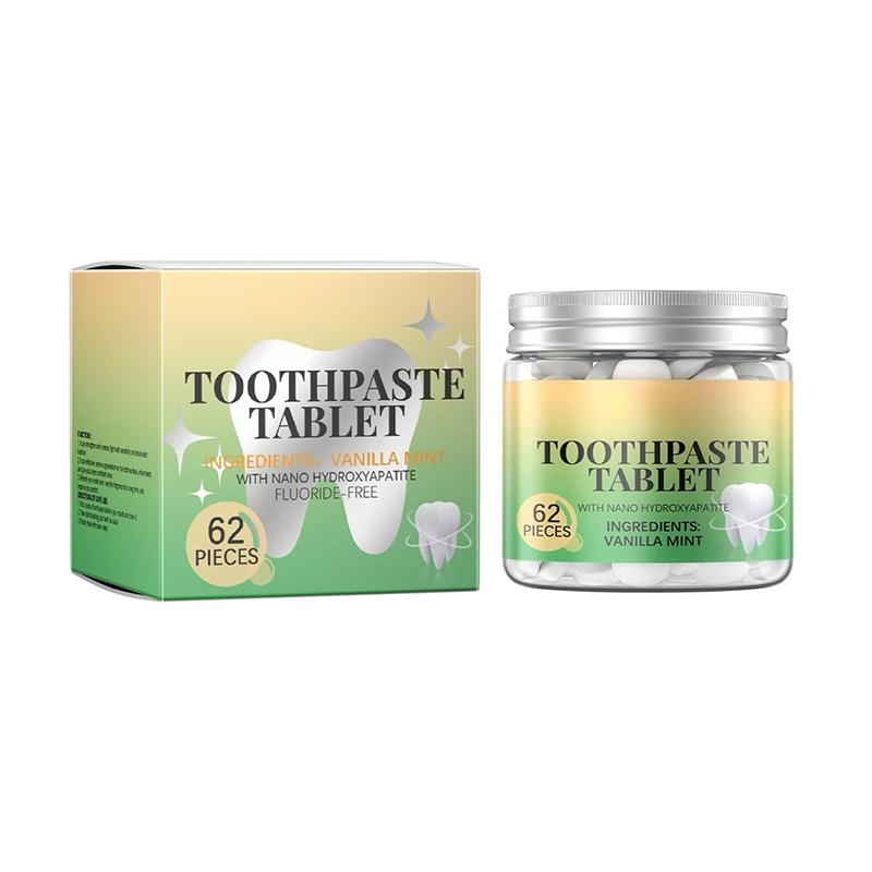 Ванильно-мятные таблетки зубной пасты Глубокая чистка Зубной налет Желтые зубы Зубной камень Более свежее дыхание Портативные таблетки для чистки зубов 1PC
