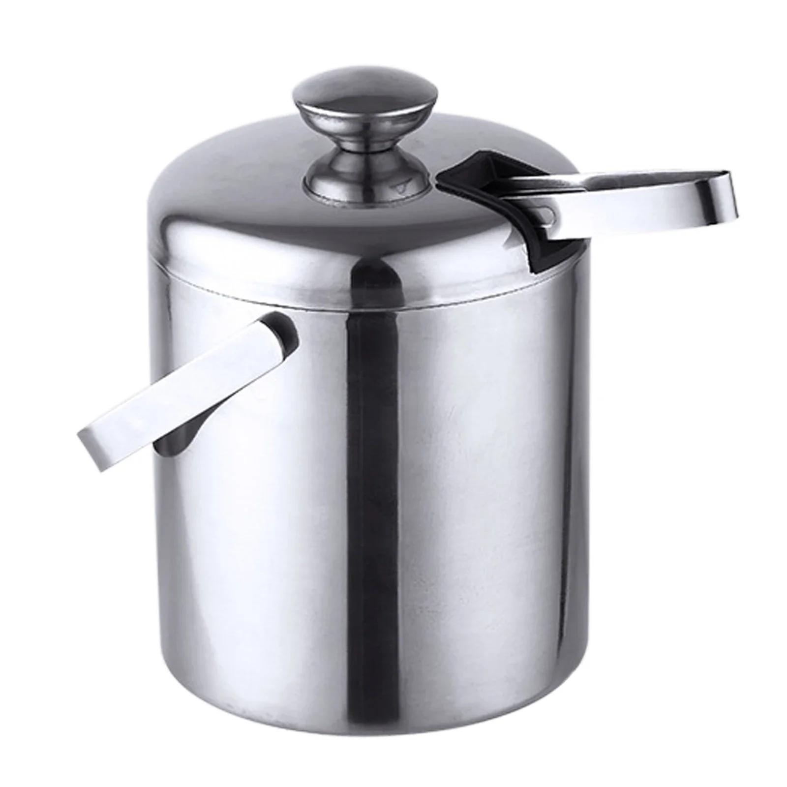 1.3L Stainless Steel Ice Bucket with Double Wall Portable Insulation with Lid, Carry Handle, Ice Scoop and Strainer, Silver серебряный
1.3L Stainless Steel Ice Bucket with Double Wall Portable Insulation with Lid, Carry Handle, Ice Scoop and Strainer, Silver серебряный