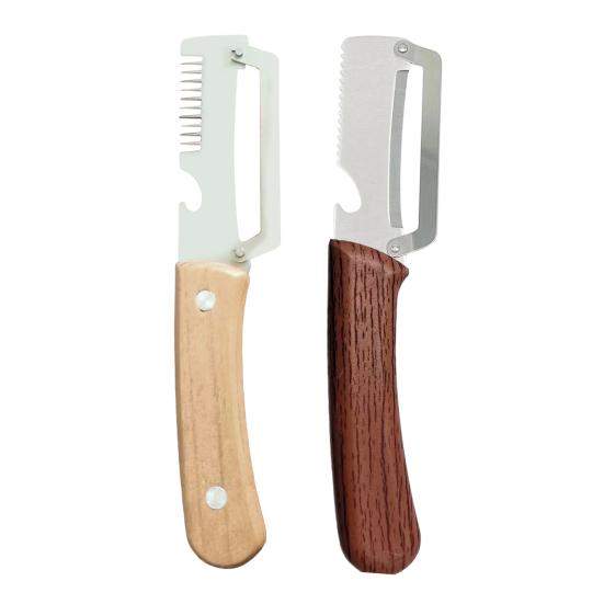 Vegetable Peeler with Wooden Handle Blade Peeler 2-in-1 Stainless Steel Sharp Bottle Opener Kitchen Peeling Utensil B
Vegetable Peeler with Wooden Handle Blade Peeler 2-in-1 Stainless Steel Sharp Bottle Opener Kitchen Peeling Utensil B
