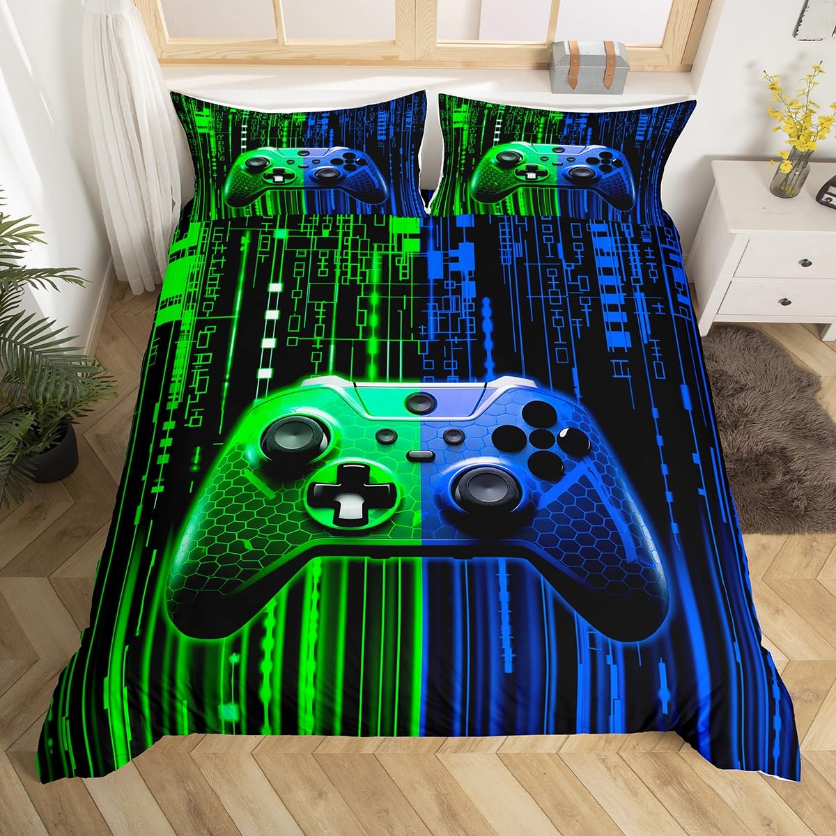 Comforter Kids Boys Gamer Bedding Set King Queen Pink Purple Gamer Modern Gaming Polyester Comforter Game Comforter (quilt)-EU Single(135*200cm)3pcs
Comforter Kids Boys Gamer Bedding Set King Queen Pink Purple Gamer Modern Gaming Polyester Comforter Game Comforter (quilt)-EU Single(135*200cm)3pcs